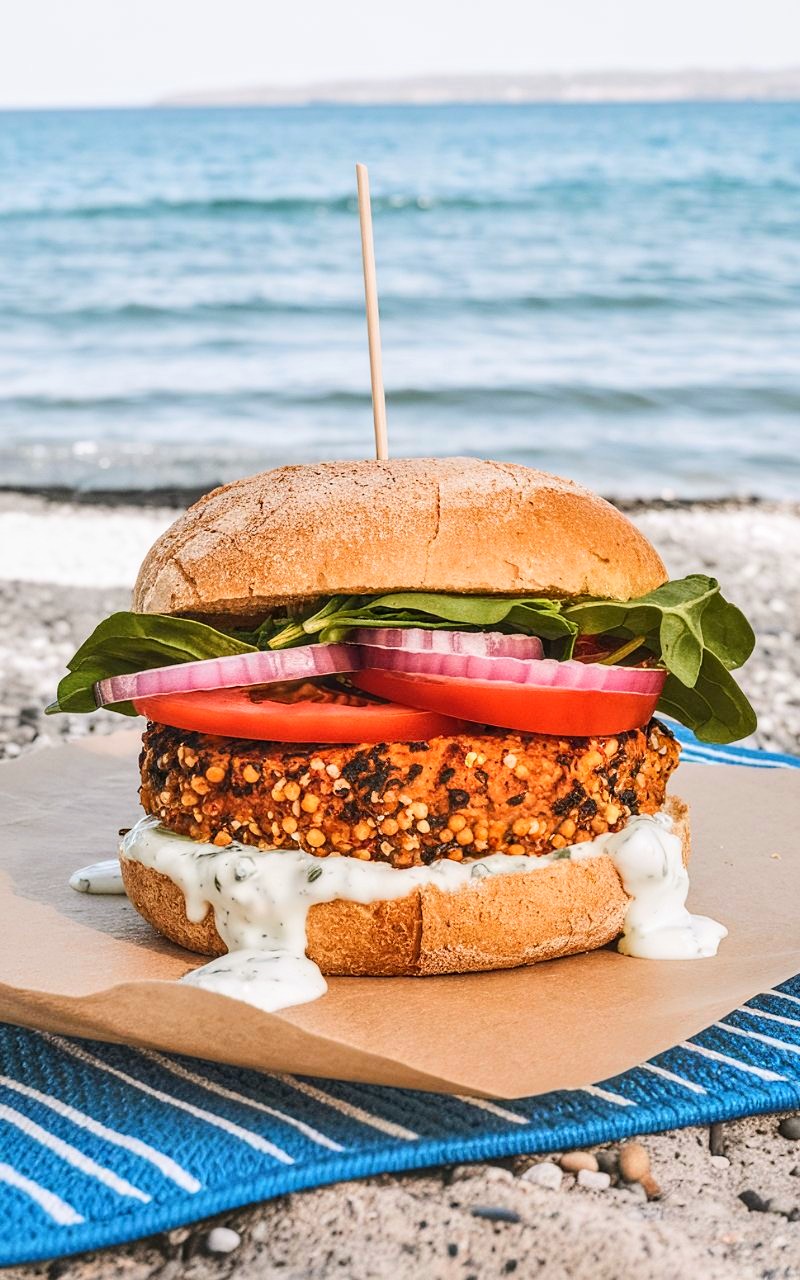 Vegan Greek Burger Recipe