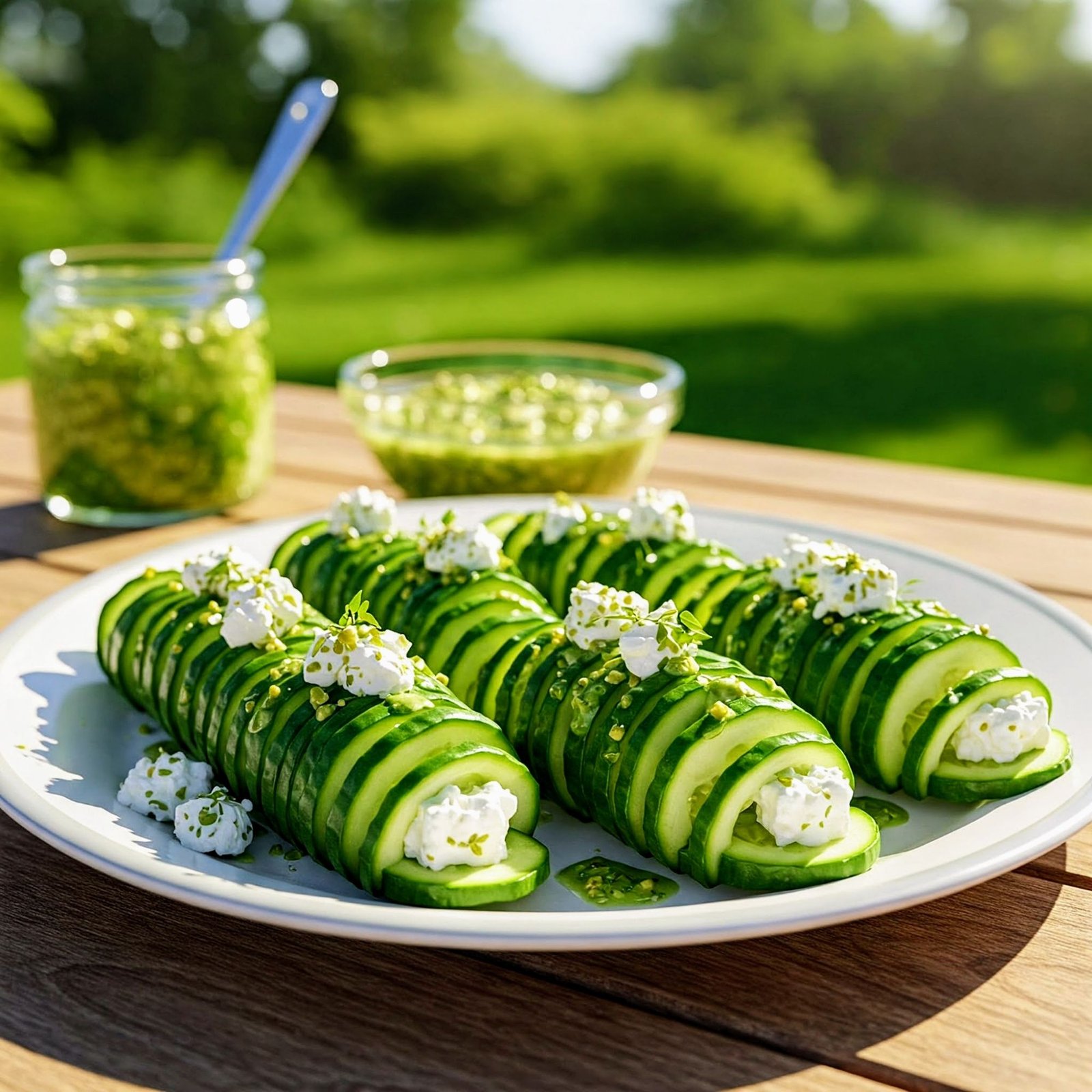 Vegan Hasselback Cucumbers With Vegan Feta Cheese Recipe