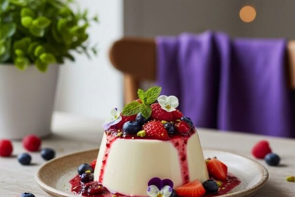 High Protein Vegan Panna Cotta & Cherry Compote Recipe Caavakushi