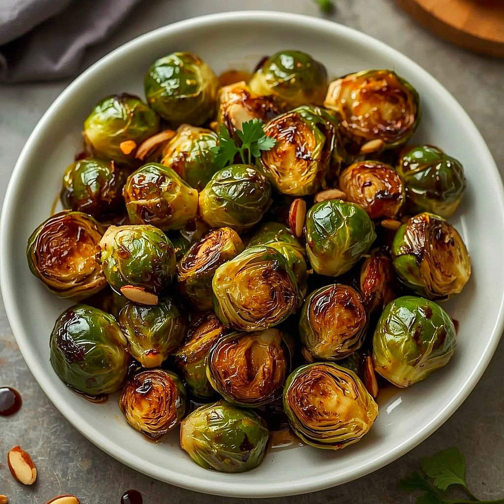 High Fibre Vegan Crispy Asian Oven Roasted Brussel Sprouts Recipe