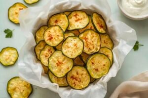 Classic Vegan Air Fried Zucchini Chips Recipe (Easy) Caavakushi
