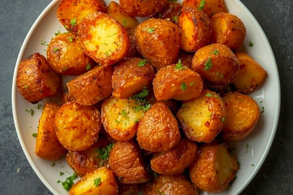 High Fibre Vegan Crispy Air Fryer Roasted Potatoes Recipe Caavakushi