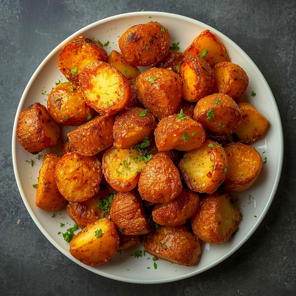 High Fibre Vegan Crispy Air Fryer Roasted Potatoes Recipe Caavakushi