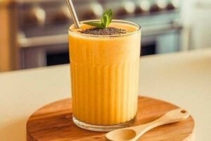 Vegan Macadamia Nuts & Cardamom Mango Lassi Recipe Caavakushi