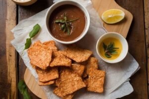 Tempeh Chips (Vegan & High Protein) & 3 Dips Recipe Caavakushi