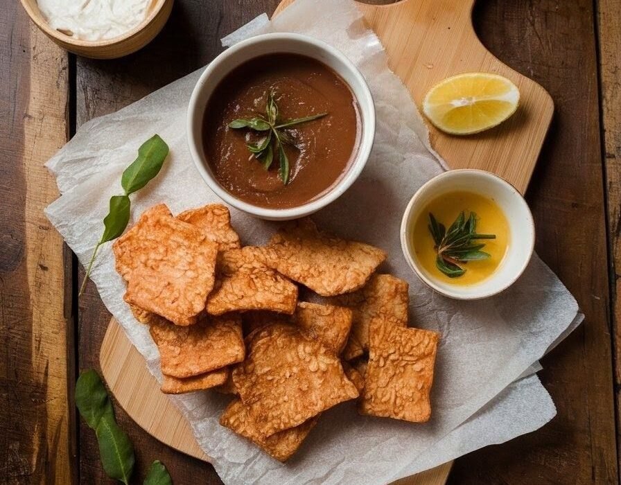 Tempeh Chips (Vegan & High Protein) & 3 Dips Recipe Caavakushi